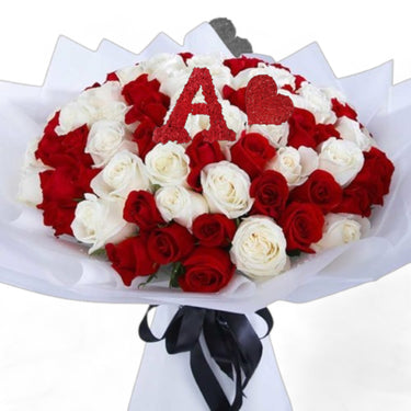 30 Red and 30 White Roses
